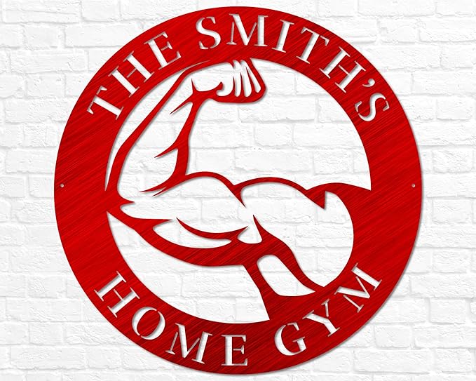 Metal Fitness Sign | Custom Home Gym Sign | Weightlifting Gift | Workout Room Decor | Gym Wall Art | Cross Fit Sign | Fitness Gift