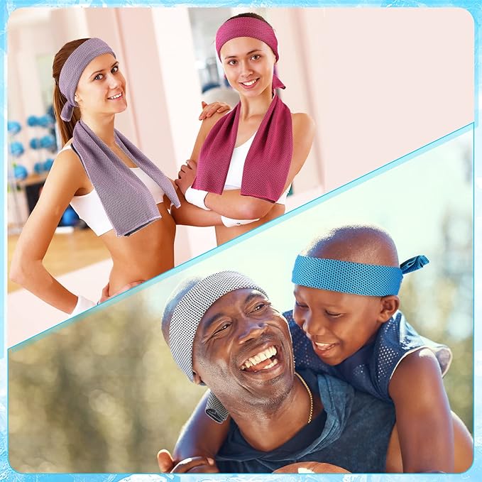 Maitys 1000 Pcs Cooling Towel Bulk, 32 x 12 Inch Microfiber Ice Towel for Neck and Face Cold Soft Breathable Sport Neck Wraps for Hot Weather Athletes Gym Yoga Camping Workout