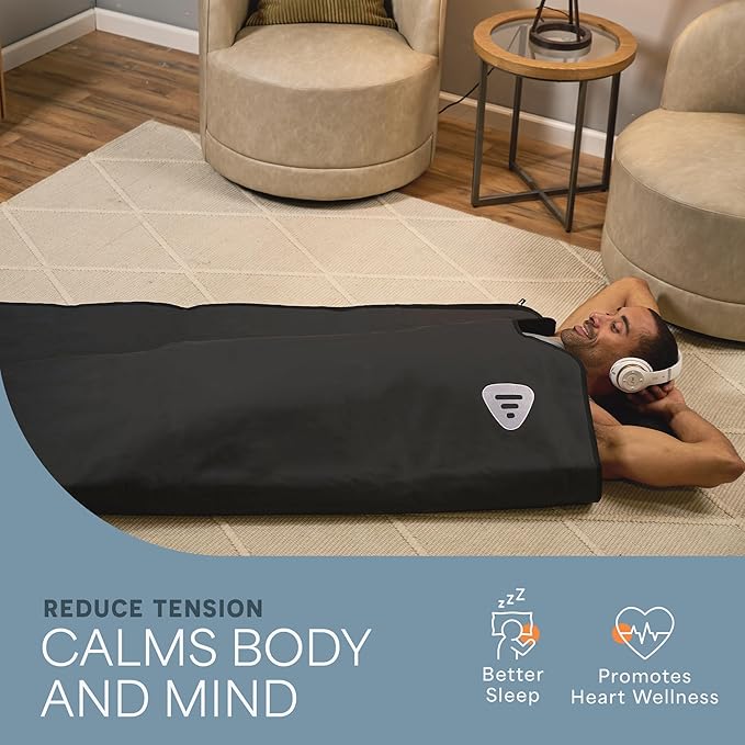 LifePro RejuvaWrap Infrared Sauna Blanket for Detox & Relaxation – Available in 5 Colors & 3 Models – Portable Far Infrared at Home Sauna for Muscle Relief, Circulation & Recovery – 9 Heat Levels