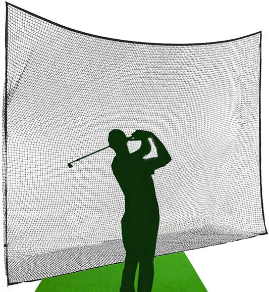10ft, 15ft, 25ft Sports Practice Netting Sturdy Net Hitting Throwing Pitching Net 150LB Impact Hit Tested Nylon Mesh Netting for Golf, Baseball, Softball, Hockey, Soccer, LAX