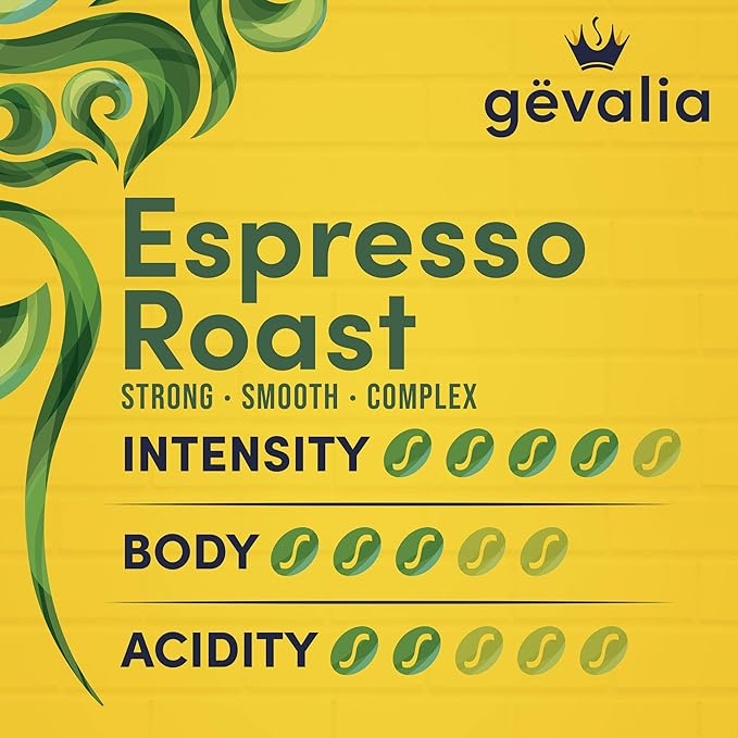 Gevalia Espresso Dark Roast Ground Coffee (12 oz Bag) (Pack of 5)
