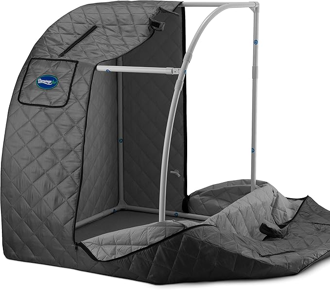 Durasage Lightweight Portable Personal Steam Sauna Spa - 800W Steam Generator, 60-Min Timer, Zippered Access, Single Front Pocket, Foldable Frame & Chair - Indoor Use, at-Home Relaxation Kit