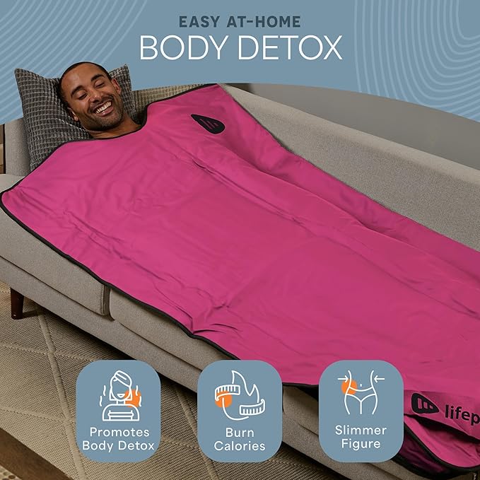 LifePro RejuvaWrap Infrared Sauna Blanket for Detox & Relaxation – Available in 5 Colors & 3 Models – Portable Far Infrared at Home Sauna for Muscle Relief, Circulation & Recovery – 9 Heat Levels