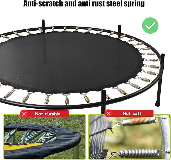 Kids Trampoline with Safety Enclosure Net - 5FT Trampoline for Toddlers Indoor and Outdoor - Parent-Child Interactive Game Fitness Trampoline Toy Gift for Boys and Girls Age 1-8