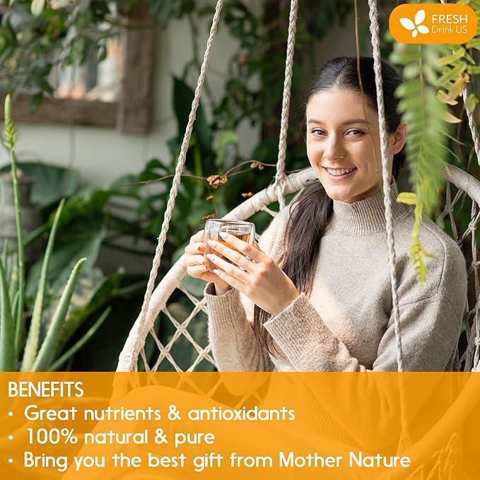 FreshDrinkUS, Premium 10oz Natural Ginger Roots, Cut and Sifted, 100% Natural & Pure from Ginger Roots, Ginger Tea, Ginger Loose Herbal Tea, No Additives, No Caffeine, Vegan