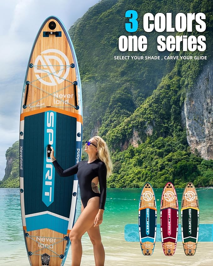 11'6×35" Super Wide Inflatable Stand Up Paddle Board, Ultra Stable SUP Board for Adults, 450lb Capacity with Shoulder Strap, 100L Backpack, Removable US Fin, Floating Paddle, Safety Leash