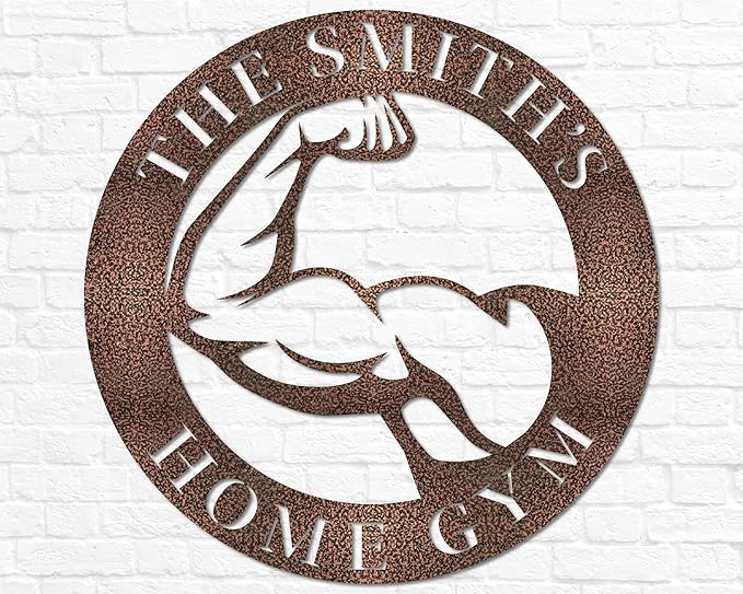 Metal Fitness Sign | Custom Home Gym Sign | Weightlifting Gift | Workout Room Decor | Gym Wall Art | Cross Fit Sign | Fitness Gift