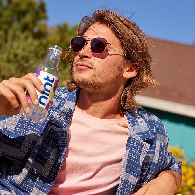 Hint Fruit-Infused Bottled Water, Grape - Sugar Free Flavored Water with Zero Calories, Naturally Flavored, and No Artificial Sweeteners - 16 Fl Oz (Pack of 12)