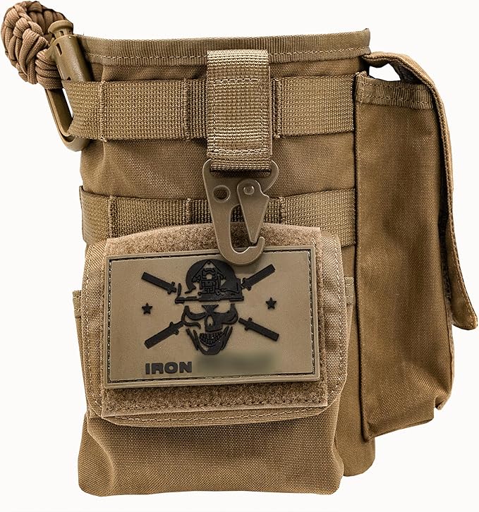 Iron InfideI Battle Bottle Sleeve - 64 oz and 32 oz Water Bottle Sleeve Only for Half Gallon 1L Steel Water Bottle | Rugged Cover with Molle for Versatile Design with Storage for Phone, Wallet & Keys