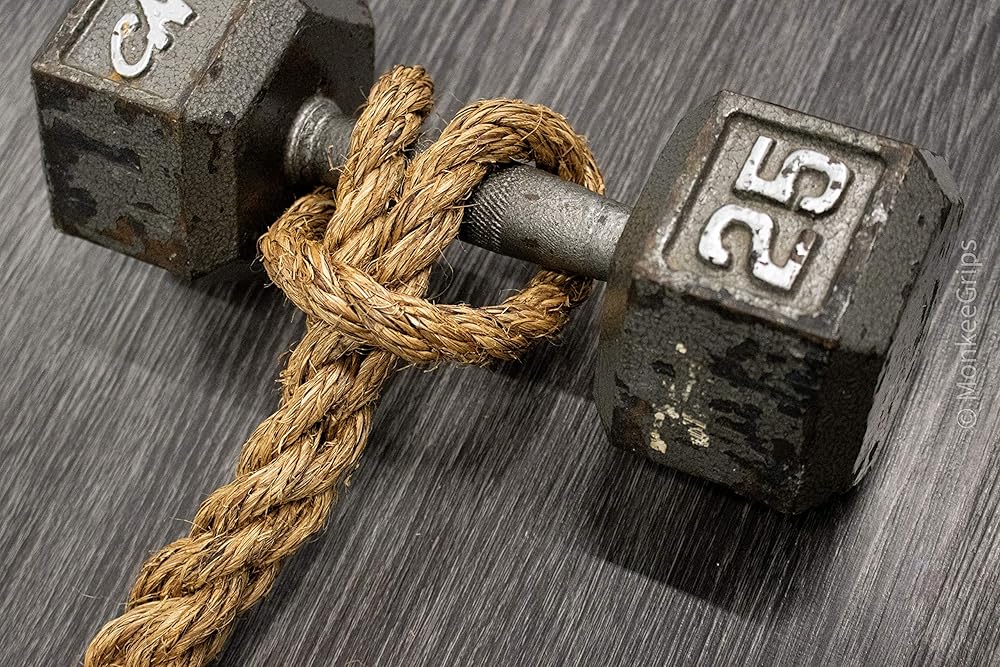 Monkee Grip Original Rope Grips – Enhance Grip Strength & Endurance, Versatile Fitness Accessory for Dumbbells & Barbells, Pull Up Bars Durable & Comfortable Design