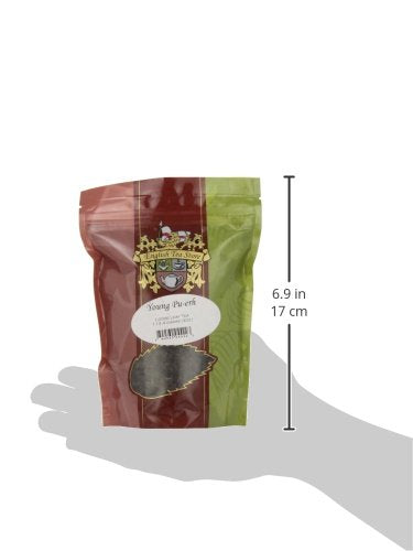 English Tea Store Young Pu-erh Tea | Loose Leaf Aged Chinese Pouches - 4oz | Earthy and Full-Bodied Fermented & Traditional Sun Withered and Stone Pressed | Smooth Complex Cup