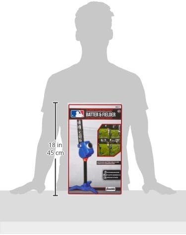 Franklin Sports Baseball Pitching Machine - Adjustable Baseball Hitting & Fielding Practice Machine For Kids - with 6 Baseballs - Great For Practice,Blue, Small