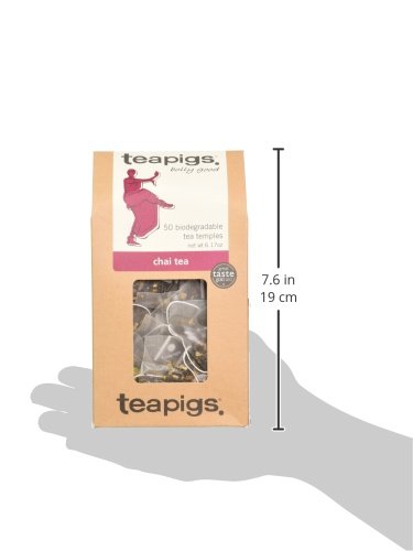 Teapigs Chai Tea Bags Made With Whole Leaves, bold flavor, natural ingredients (1 Pack of 50 Teabags)