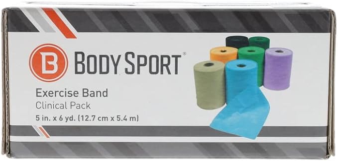 BodySport® Exercise Band, 5 in. x 6 yd. - Professional Resistance Bands for Home Fitness & Gym Exercises - Workout & Rehab Equipment