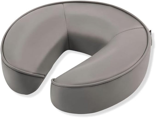 Universal-Size Ergonomic Crescent Memory Foam Face Cushion 632 for Massage Table Chair Headrest (Face Cushion Only) (Memory Foam, Gray)