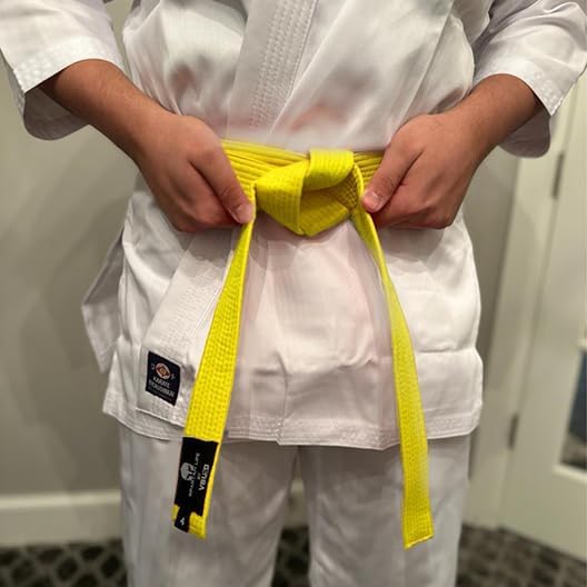 Karate Belt, All-Purpose Martial Arts Belt, Judo, Taekwondo Belt, Durable MMA Color Rank TKD Belt Size 0-6.