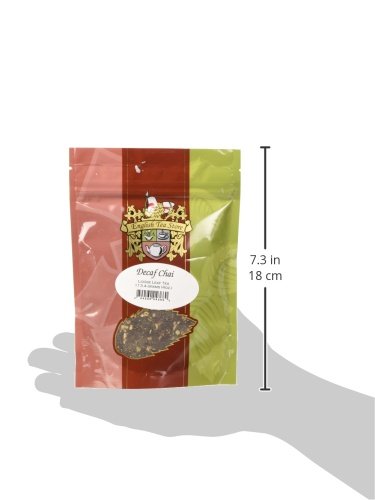 English Tea Store Decaf Chai | Loose Leaf Tea Pouches - 4oz | CO2 Decaffeinated Black Tea with Ginger Cardamom Cinnamon Clove and Black Pepper | Traditional Indian Spiced Chai Blend