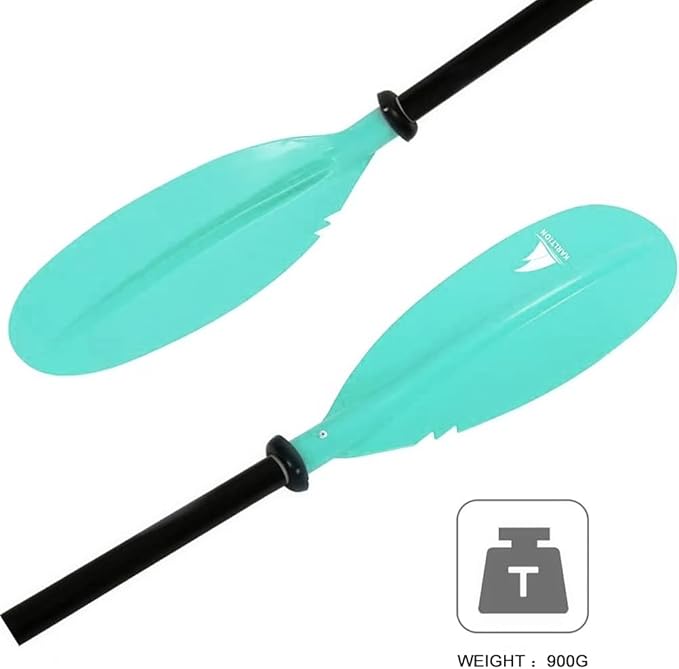 Kayak Paddle - Adjustable 2 Pieces Aluminum Alloy Shaft with Glass Fiber Blade for Surfing,Oar Fishing Easy Packable Travel