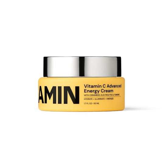 Gleamin Advanced Brightening Face Moisturizer - Face Cream for Women & Men with Vitamin C, Ceramides, Turmeric & Hyaluronic Acid - Faded Cream for Dark Spots, Uneven Skin Tone & Hydration - 1.7 fl oz