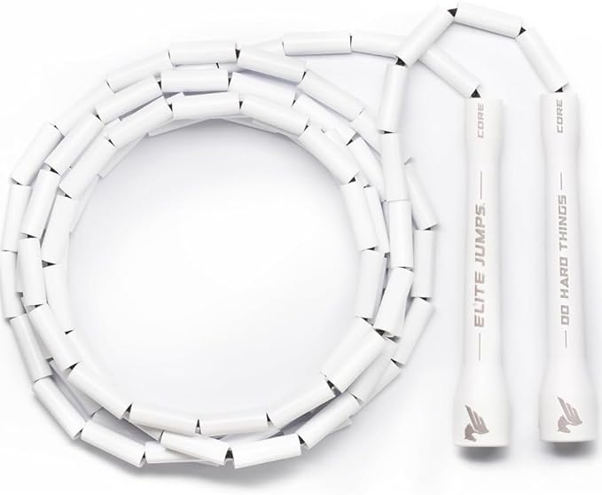 Elite Jumps - Do Hard Things 1” Beaded Jump Ropes - Strong & Durable Materials - Resize & Adjust - Fitness & Cardio Training - Improve Rhythm, Speed, Agility