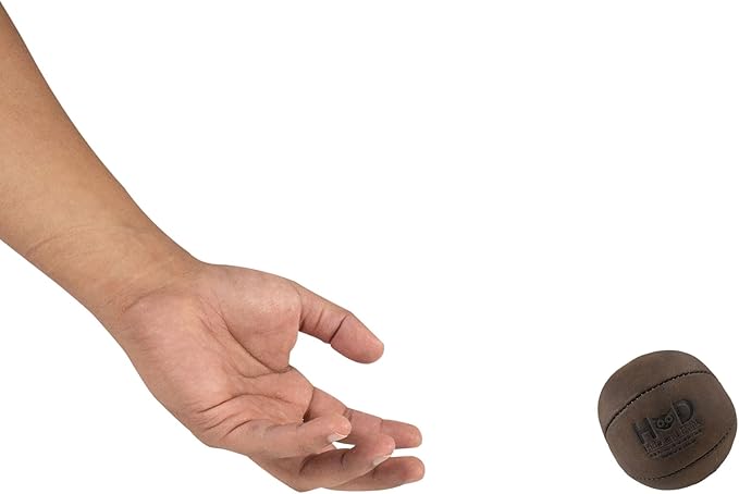 Hide & Drink, Stress Ball, Relieve Fidgeting and Anxiety, Exercise Hand, Squishy Tension Accessory, Great for the Office, Classic Style, Full Grain Leather, Handmade, Bourbon Brown