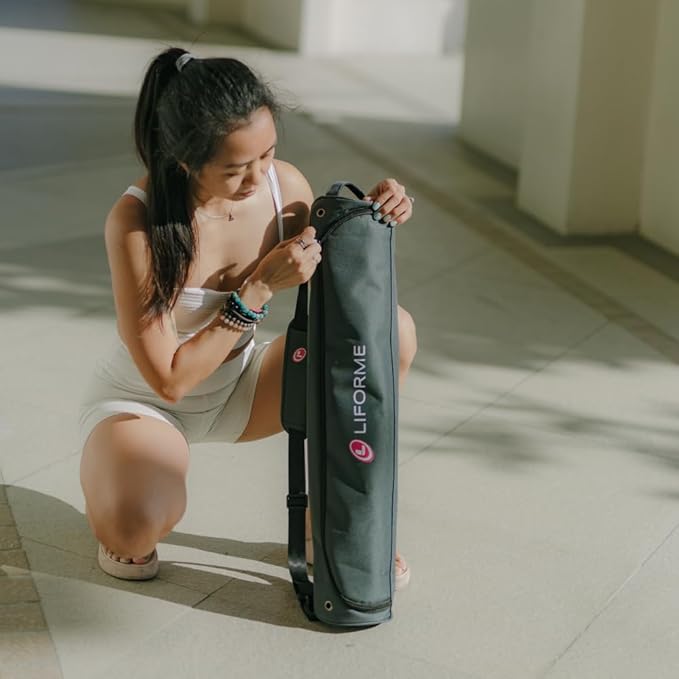 Liforme Printed Yoga Mat Collection - Free Yoga Bag Included - Patented Alignment System, Warrior-like Grip, Non-Slip, Eco-friendly, Sweat-resistant, Long, Wide and Thick for Comfort