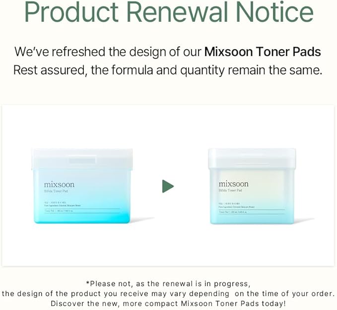 mixsoon Bifida Toner Pad,Moisture Barrier, Bifida Ferment Lysate, Rayon Sponge Pad (250ml/8.45fl.oz/120 Sheets)