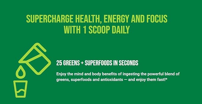 Inno Greens | 28+ Organic Greens & Superfoods | Advanced Prebiotics + Probiotics | Super Antioxidant + Hydration | Spirulina, Chlorella, Ashwagandha | Natural | 30 Servings (Strawberry Banana)