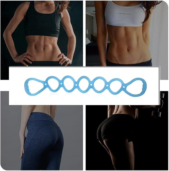 7 Ring Stretch Resistance Exercise Band, BetterJonny Workout Bands Yoga Stretching，Foot, Leg and Arm Exerciser for Home or Fitness Center Workout Walking Exercise