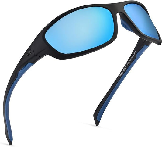 KastKing Hiwassee Polarized Sport Sunglasses for Men and Women, Wrap Sunglasses for Fishing Cycling and Running,UV Protection