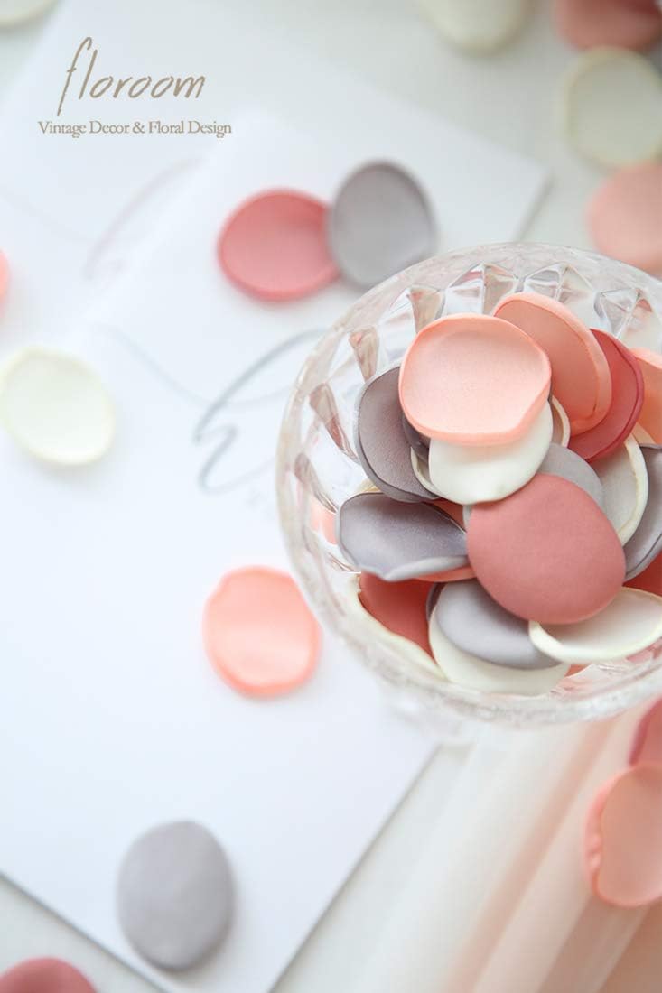 Floroom 300pcs Rose Petals Artificial Faux Silk Flower Petals for Wedding Flower Girl Basket Aisle Scatter Cake Sweetheart Table Centerpieces Party Confetti Bridal Shower Romantic Night Decoration