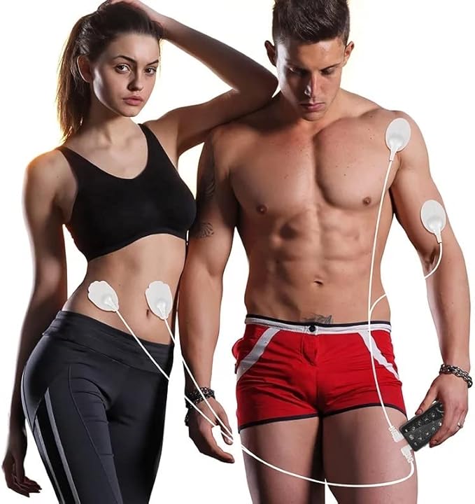 Dr. Boyd's "Advanced X" Touchscreen TENS & EMS Unit -32 Modes, 8 Settings, Large Back-Lit Touchscreen Display, Dual Channel, Re-Chargeable Battery, Automatic Timer, 5 Pairs of Pads, Storage Bag