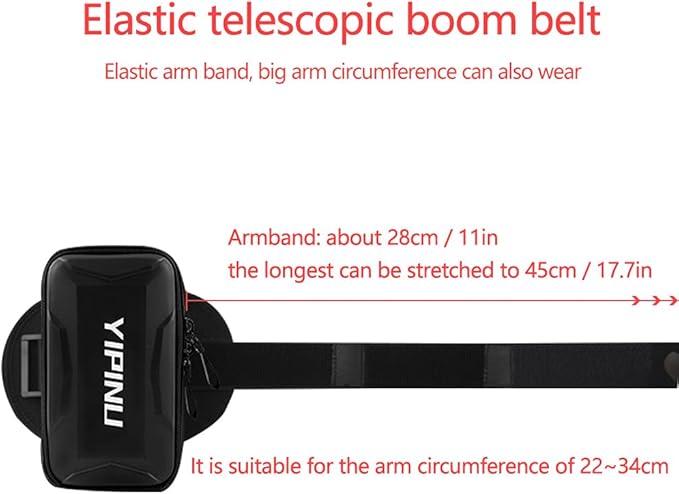 Dxyufazhe Outdoor Sports Multifunctional Armband Waterproof Running Sports Fitness Mobile Arm Bag, Compatible with iPhone 15 Pro Max 15 XS XR 8, Galaxy S25 S20 S10 Plus for Men & Women (Black)