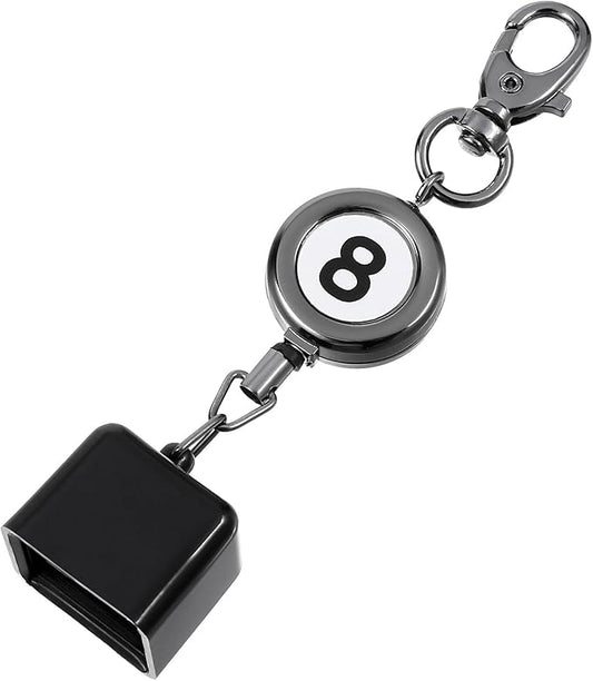 Snooker Chalk Holder Billiards Pool Cue Chalk Holder Billiard Snooker Accessories with Retractable Key Ring