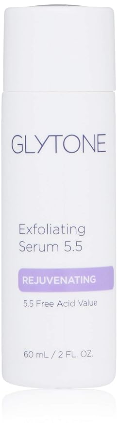 Glycolic Acid Exfoliating Serum 5.5% PFAV | Face & Body Exfoliator for All Skin | Reduces Fine Lines, Wrinkles, Dark Spots & Pore | Non-Comedogenic, Fragrance-Free | AHA Facial exfoliator | 2 Fl oz