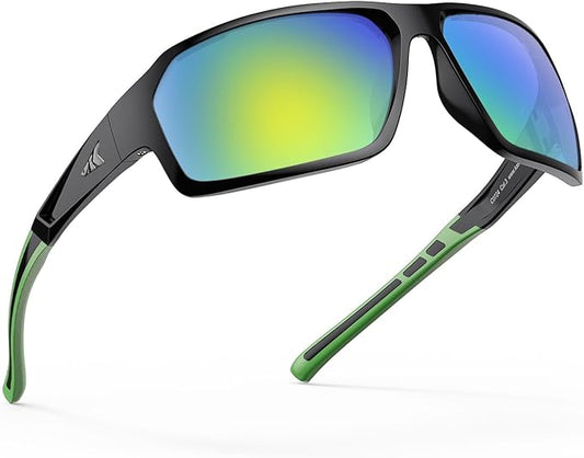 KastKing Chippewa Polarized Fishing Sunglasses, UV400 Protection Full Wrap Frame Sports Cycling Sunglasses, 1.0mm TAC Lenses