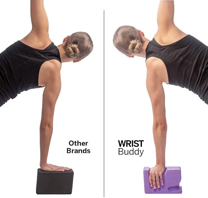 WRIST Buddy® Yoga Blocks 2 Pack | Reduces and Prevents Wrist Pain, Enhances Comfort Stability and Grip Strength on the Blocks | Hand-Shaped Blocks | EVA Yoga Accessories Set | Best Gifts for Yoga