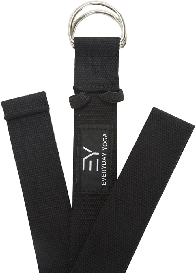 Everyday Yoga Super Strong Strap with Metal D-ring Buckle - Improve Flexibility, Stretching, and Physical Therapy Fitness.