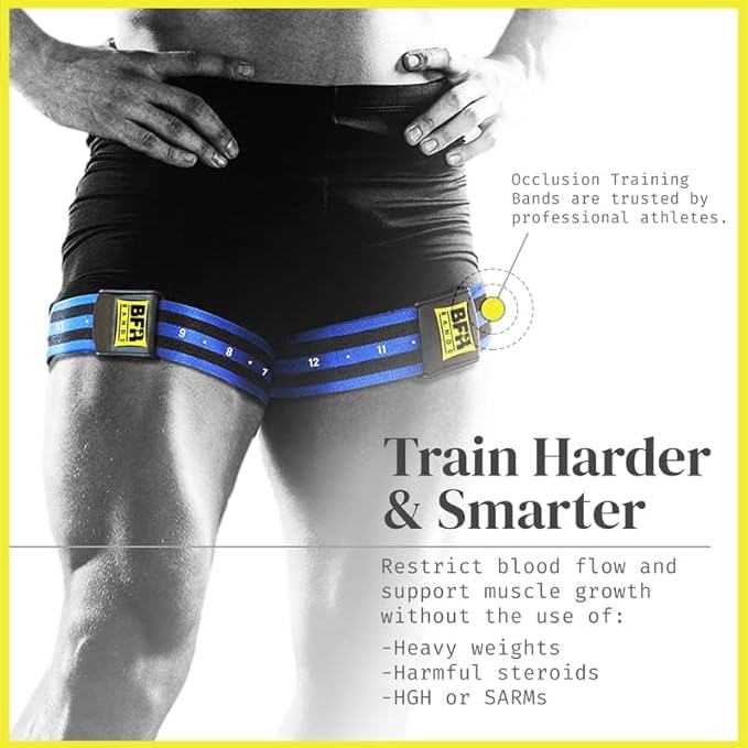 Bands Blood Flow Restriction Bands for Arms Legs & Glutes Extra Wide 2" Straps for Occlusion Training Quick-Release Elastic Strap Ideal for Muscle Growth Without Heavy Weights