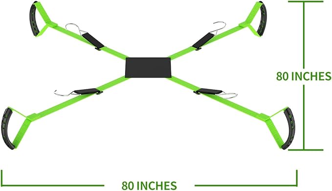 Potted Plant Mover，Plant Lifting Straps for Garden Flower Pots, Planters，Rocks, Trees，Easily Lift and Move Heavy Items Up to 200 Pounds，Mid Size, Green, Patent Pending