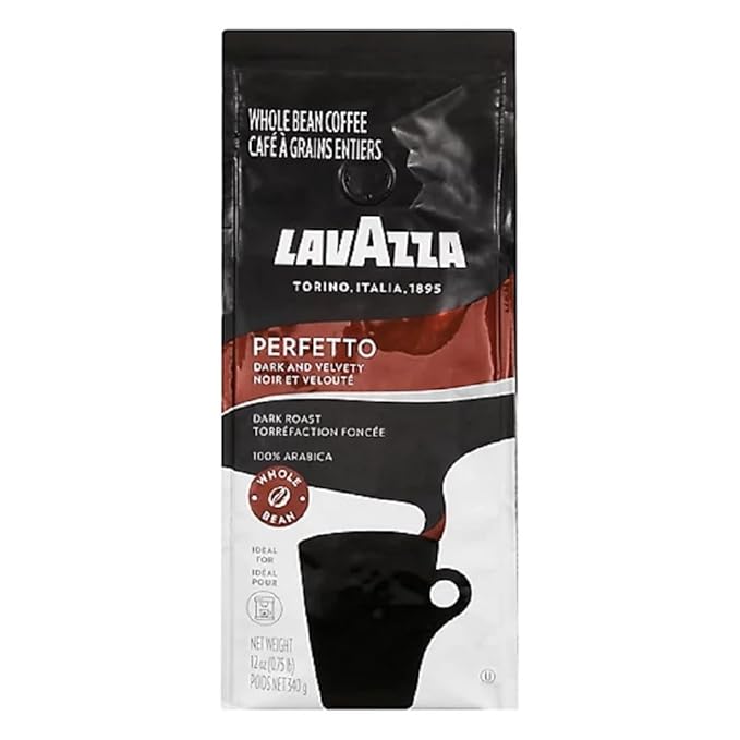 Lavazza House Blend Perfetto Whole Bean Coffee 12oz Bag, Medium Roast, Full-bodied, Intensity 3/5, 100% Arabica, Ideal for Drip Brewers, (Pack of 1) - Package May Vary
