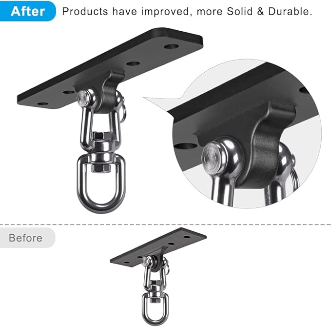 Heavy Bag Hanger, Punching Bag Ceiling Mount Hanger, 360° Rotation Hook for Boxing, MMA, Aerial Yoga, Hammock, and More, 600 LB Capacity