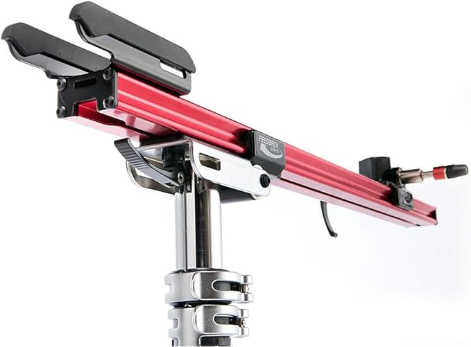 FEEDBACK SPORTS | Sprint Bike Repair Stand | Compact Bicycle Workstand W/Tripod Base | 360-Degree Rotation | Dropout Style Mount | Red