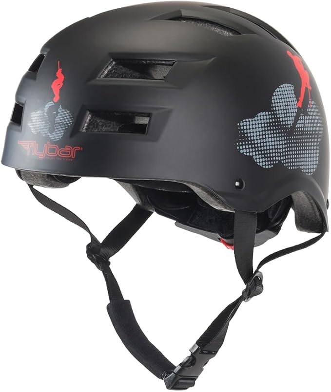 Flybar Bike Helmet- Multi Sport Dual Certified Adjustable Dial, Lightweight Skateboard Helmet, Roller Skating, Pogo, Electric Scooter, Snowboard, Boys and Girls Kids- Adults Helmets