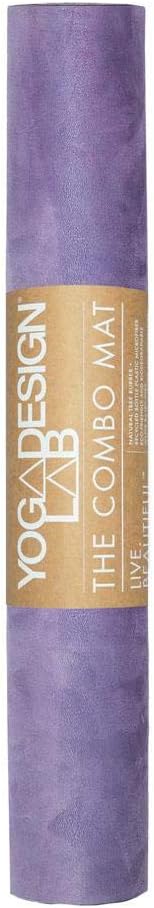 YOGA DESIGN LAB | The Combo Yoga Mat | 2-in-1 Mat+Towel | Eco Luxury | Ideal for Hot Yoga, Power, Bikram, Ashtanga, Sweat | Studio Quality | Includes Carrying Strap!