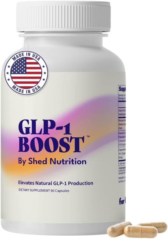 GLP-1 Boost Supplement for Women and Men – Hunger & Metabolism Support with Eriomin, Berberine & Capsaicin – Expert-Formulated to Support GLP1 Naturally – 1 Capsule Before Meals (90 Capsules)