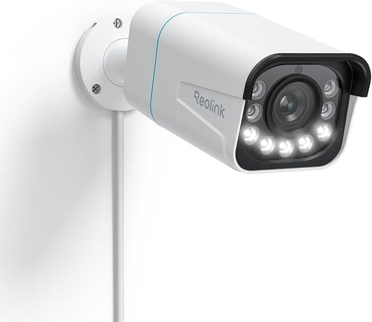 REOLINK RLC-811A PoE IP Security Camera 4K - 123° FoV, 5X Optical Zoom for Outdoor Usage, 2.7mm Lens with Color Night Vision, Human/Vehicle/Pet Smart Detection, 2 Way Talk, Up to 256GB microSD Card