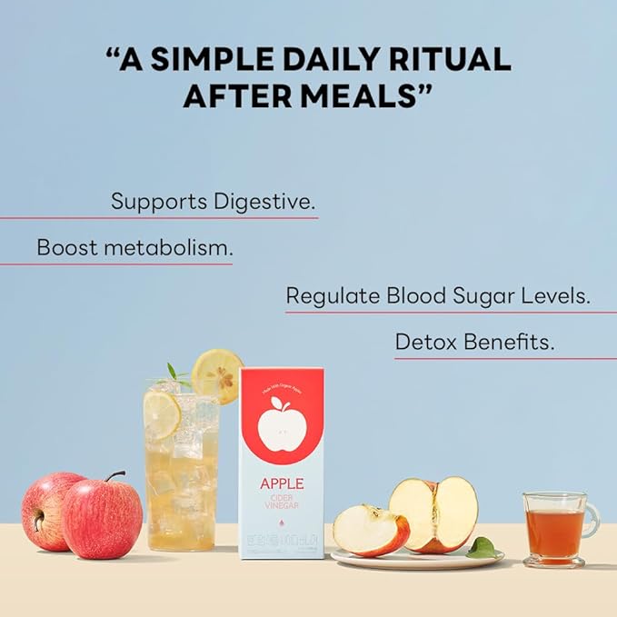 HANDIUM, Apple Cider Vinegar, Liquid Concentrate Stick, Better Taste ACV, No Sugar Added, Low Calorie, Easy to Mix (0.54 Fl Oz, Pack of 15)