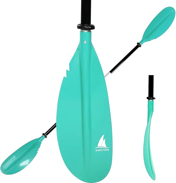 Kayak Paddle - Adjustable 2 Pieces Aluminum Alloy Shaft with Glass Fiber Blade for Surfing,Oar Fishing Easy Packable Travel