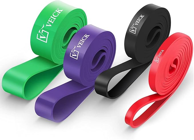 VEICK Resistance Bands for Working Out, Exercise Bands, Workout Bands, Pull Up Assistance Bands, Long Heavy Stretch Bands Set for Men and Women, Power Weight Gym at Home Fitness Equipment